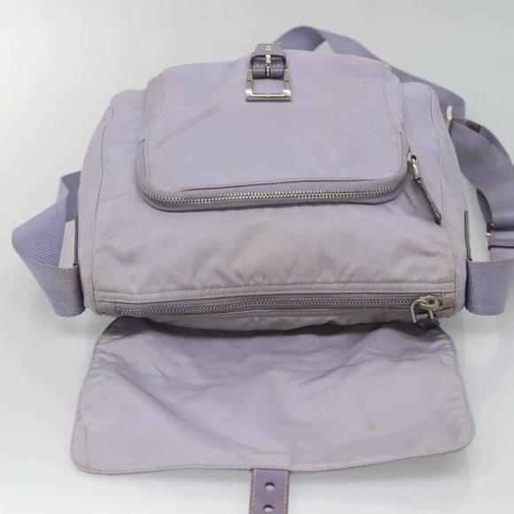 PRADA Shoulder Bag Nylon Purple Silver Auth ti3319 - Picture 8 of 16
